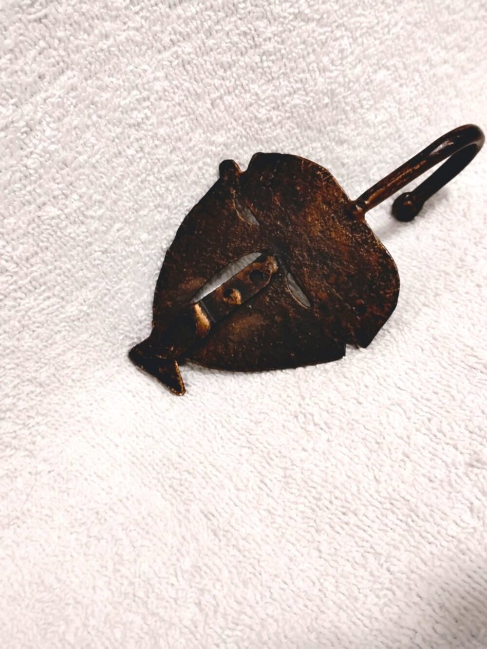 Cast Iron Heavy Bronze Nautical Sailboat Wall 6.5" x 3.75" Coat Hook Decor - Picture 6 of 6
